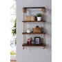 Hanah Home Estantería de Pared Gar005 en Nogal y Negro